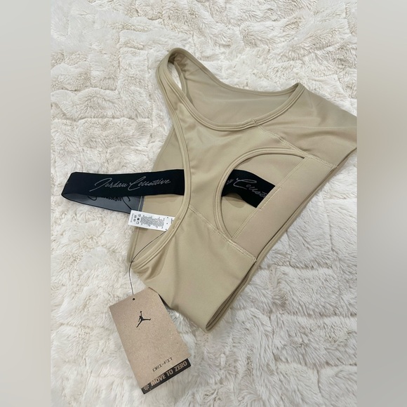 NWT Tan Medium Nike SportsBra from the Jordan Collection with unique straps - Picture 2 of 10